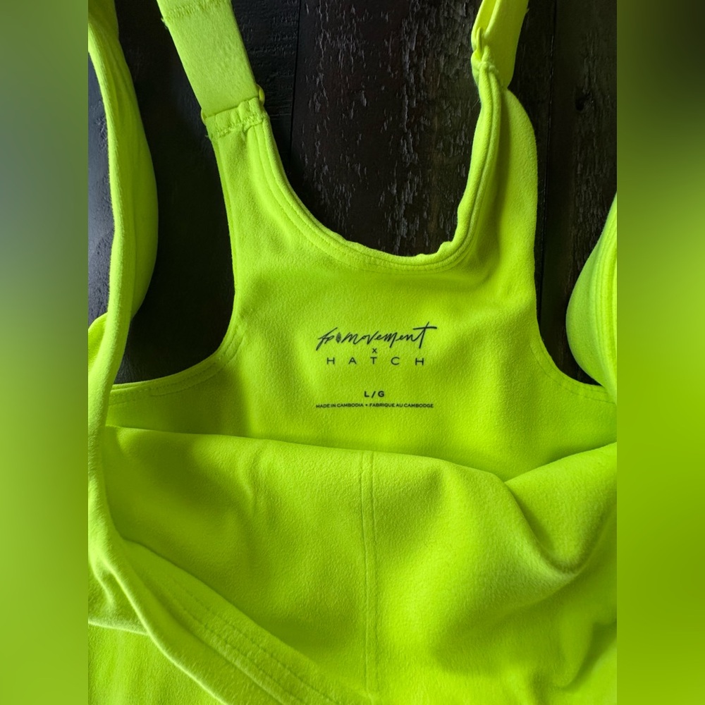 Free People Movement NWT Neon Yellow Hatch Never Better Sq Neck Bra-Movement - Picture 2 of 5